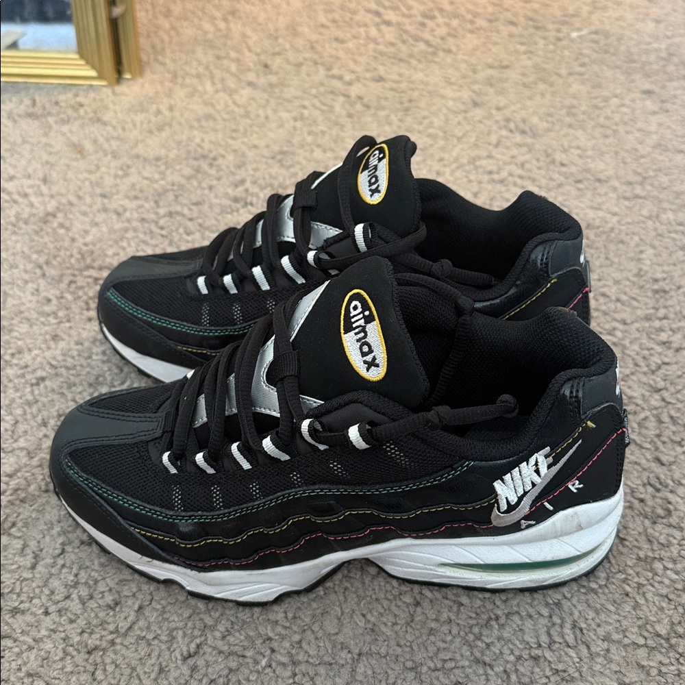 Nike Air Max 95 GS Black Multi Stitch | Size 5Y / Women’s 6.5–7